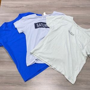 Three loungewear t shirts